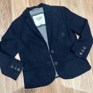 COPY - Abercrombie & Fitch Wool Blend Blue Blazer, Size Medium, Cropped Schoolb…